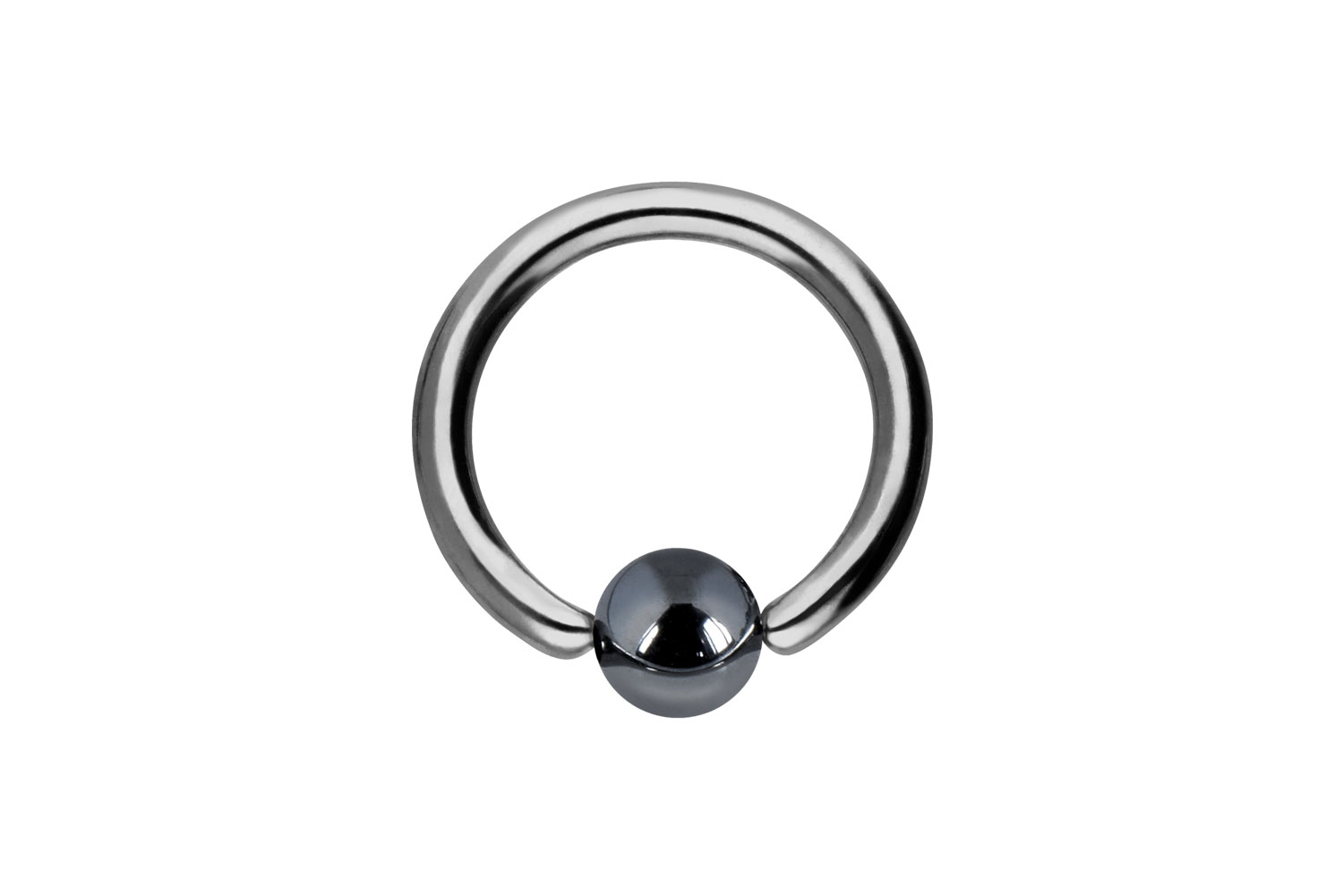 Titan Klemmkugelring Piercing HÄMATITKUGEL ++SALE++